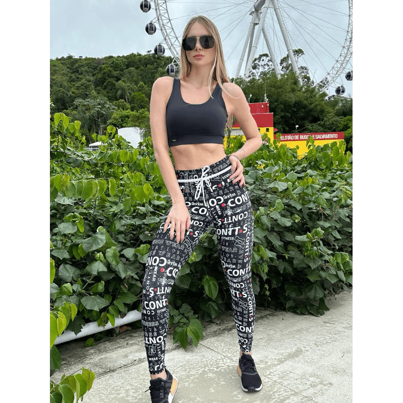 Conjunto legging comum CONTT.s preta e top