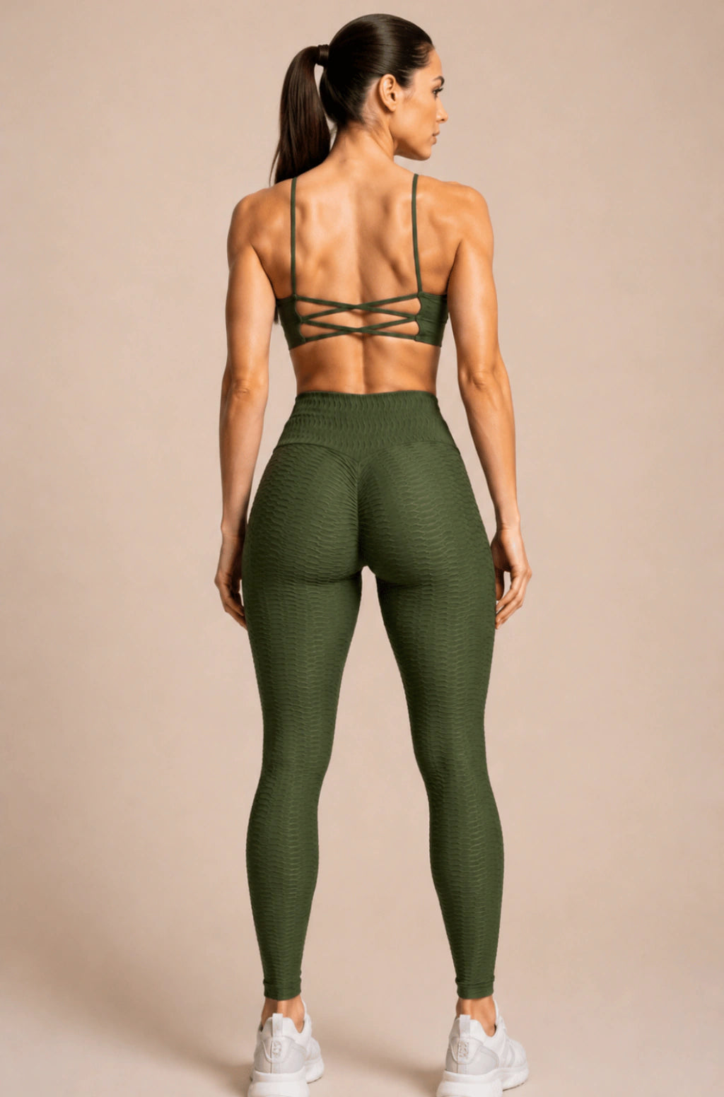 Conjunto Legging Jacquard Brocada Empina Bumbum
