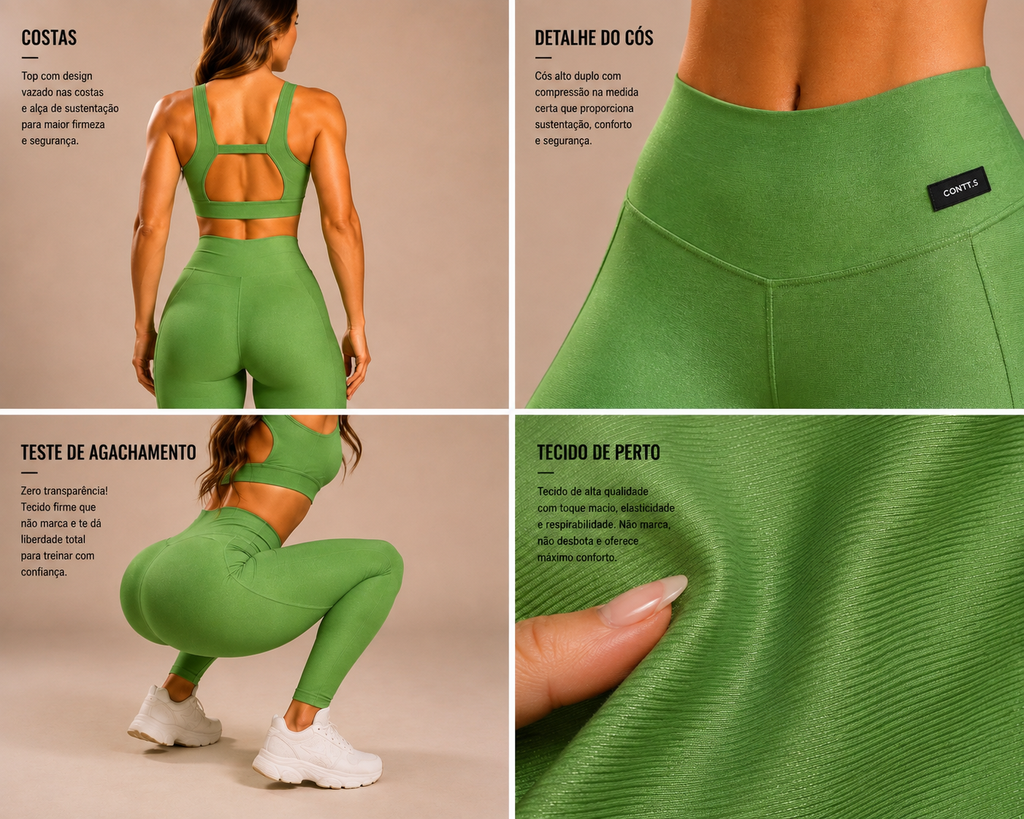 Conjunto Shape Legging + Top Matcha