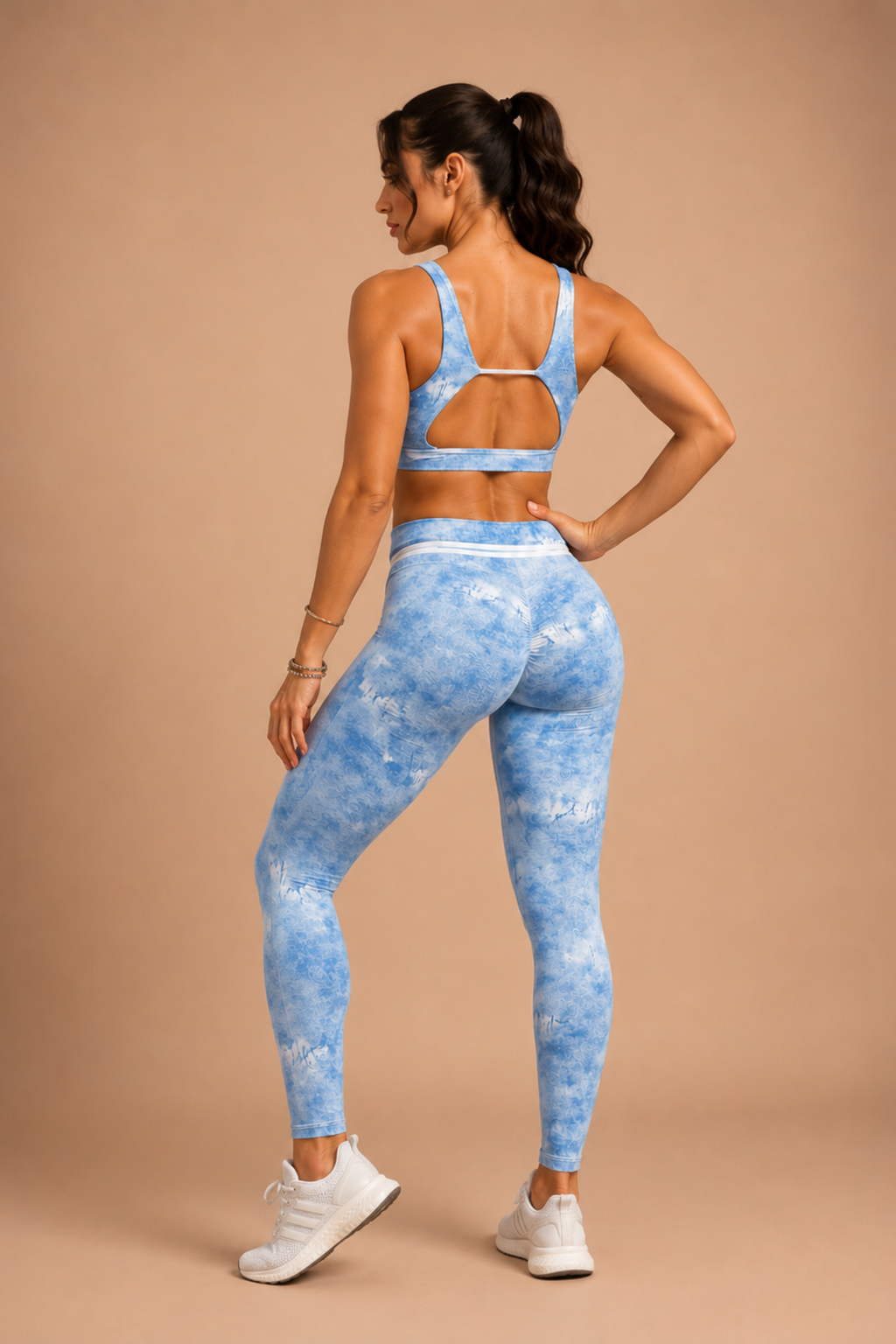 Conjunto legging empina bumbum fake jeans