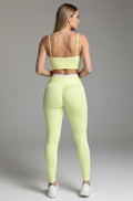 Legging empina bumbum jacquard manteiga
