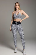 Legging cintura alta comum animal print