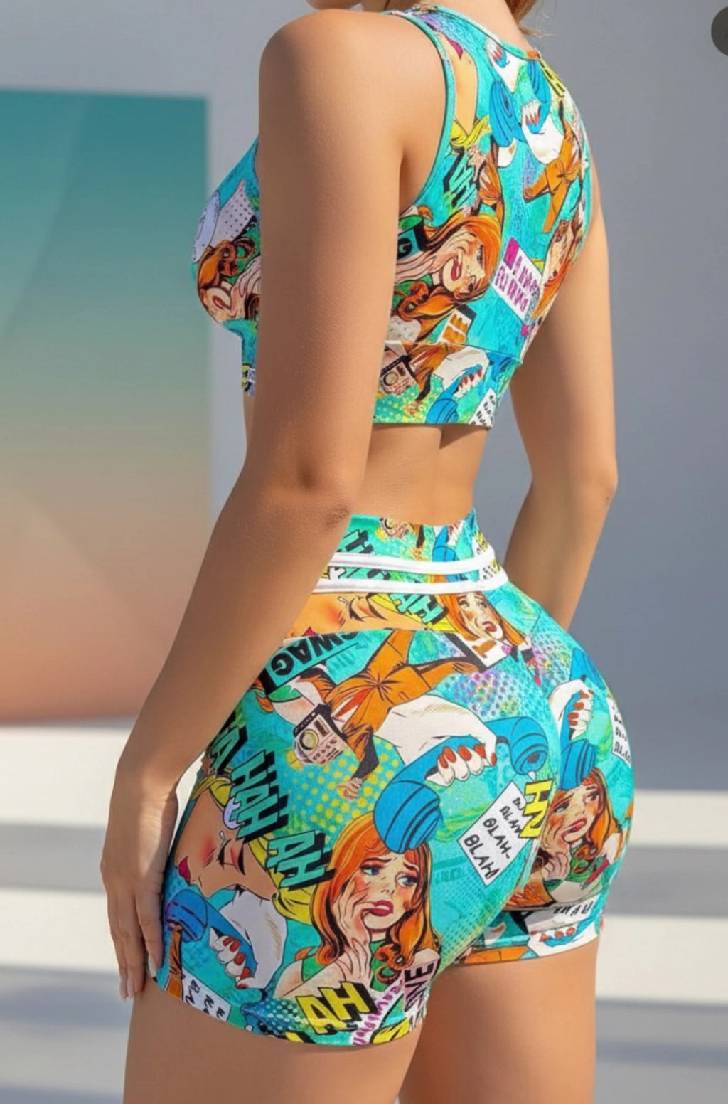 Short Empina Bumbum Gibi Azul