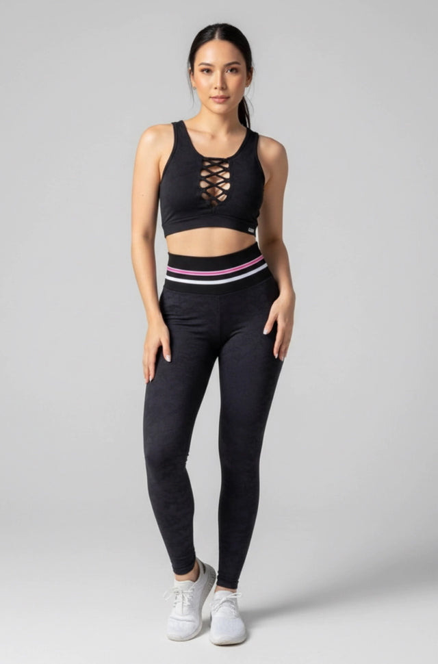 Legging comum grafiatto preto