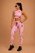 Conjunto Legging empina bumbum e Top electric rose