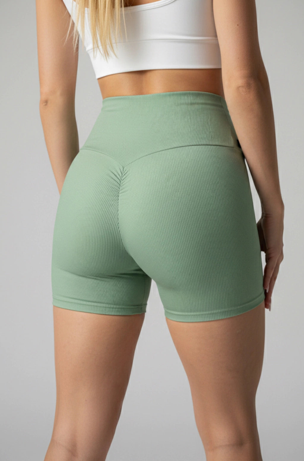 Short Empina bumbum Feel Rib Adaptiv® Verde