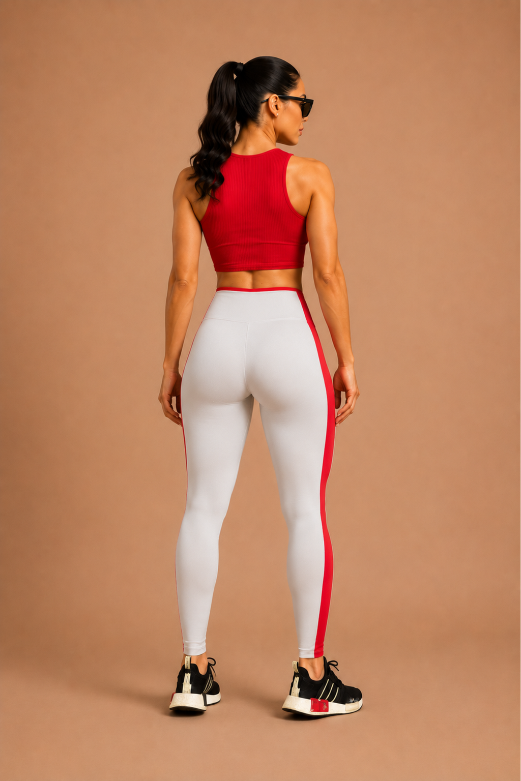 Legging comum glossy cinza
