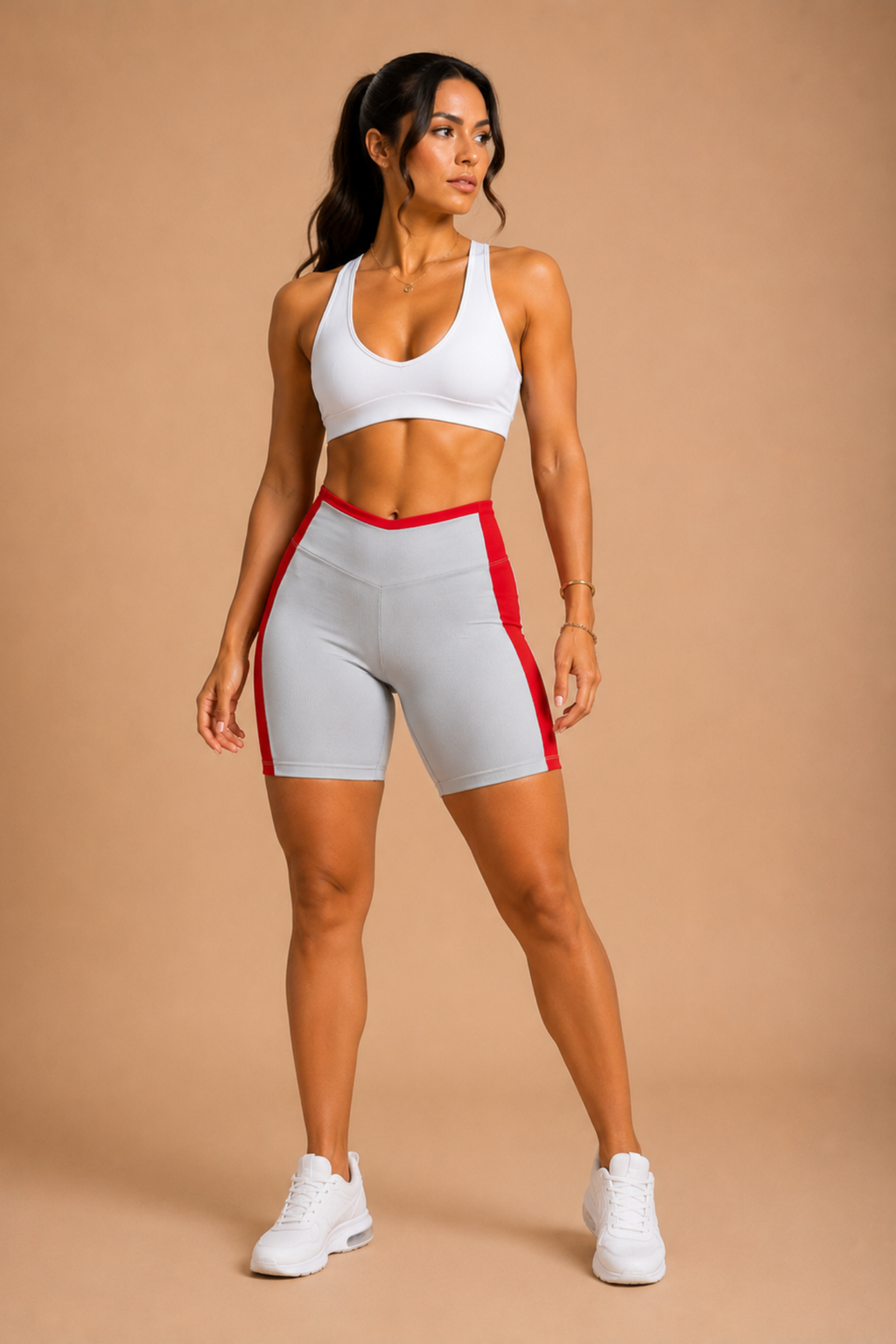 Short comum glossy cinza