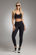 Legging comum basic canelada preta